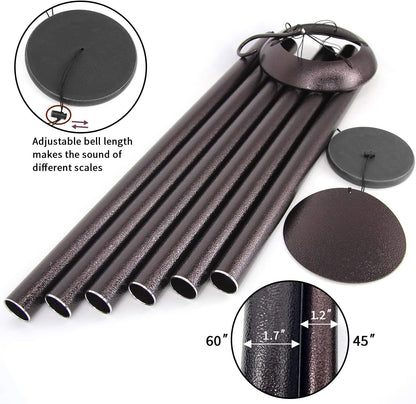 ASTARIN 60" Extra Large Outside Metal Wind Chimes with Deep Tone, Outdoor for Patio Balcony Garden Yard Decoration