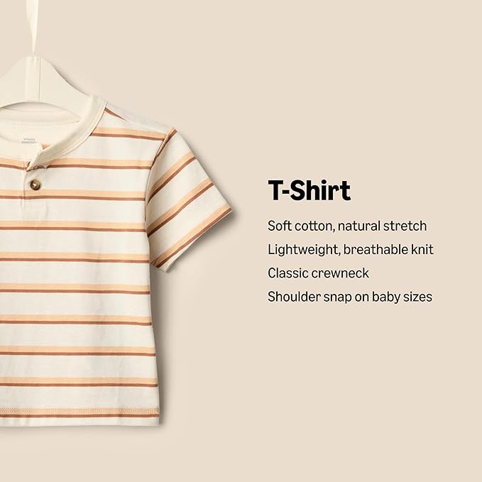 Amazon Essentials x Sofia Grainge Toddlers and Baby Boys' Short Sleeve T-Shirts, Pack of 2