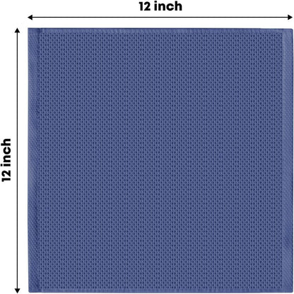 Artoid Mode 100% Cotton Navy Blue Waffle Weave Kitchen Dish Cloths, 12x12 Inch Ultra Soft Absorbent Quick Drying Kitchen Dish Towels Set of 6