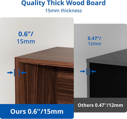 Cozy Castle Brown Bookshelf, 3-Tier Open Shelf Bookcase, 10 Cube Storage Organizer with Anti-Tilt Device, Freestanding Book Storage Shelves for Bedroom, Living Room