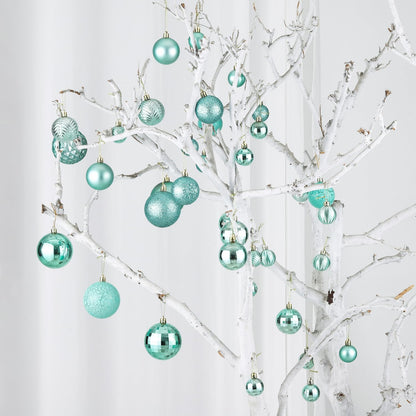 LANGXUN 36pcs Peacock Christmas Tree Decorations Balls, Bolas De Navidad, 2025 Christmas Decor, Indoor Outdoor Shatterproof Christmas Ornaments, Xmars Party Wedding Suppiles