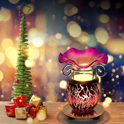 HUNANBANG Electric Scented Wax Warmer - Auto Off Timer Candle Wax Melt Warmer Fragrance Burner, Lightning-Purple