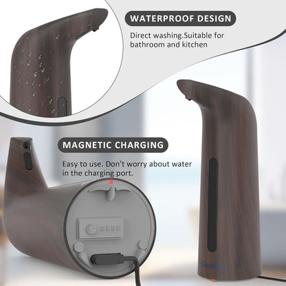 Convenient Automatic Soap Dispenser,4 Adjustable Levels Touchless Hand Sanitizer Pump with Infrared Sensor, 400 ml Countertop Electric Soap Dispenser for Bathroom,Kitchen