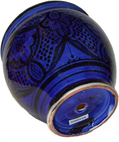 Treasures Of Morocco Flower Pot Moroccan Spanish Garden Drain Hole Ceramic Planter Handmade Multicolored