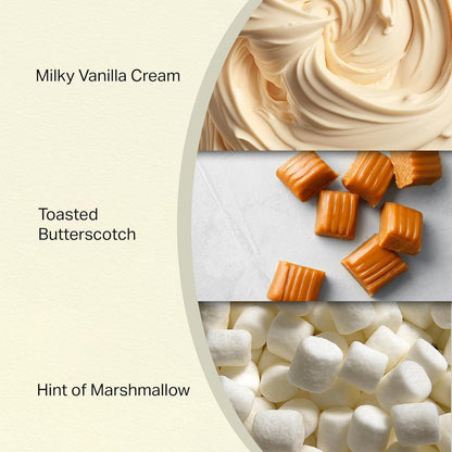 Volcano Vanilla Candle 19oz:- with a Crackling Wooden Wick in Large 4" x 5" Large Elegant White Glass Jar in a Presentation Gift Box and Protective Shipping Box