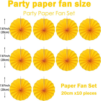 Morange Party Decorations,,Halloween Decor Events Accessories，Orange Birthday Decorations,Sunset Party Decorations,Party Fans 30 Color DIY Set (Morange)