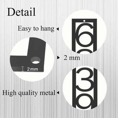 Custom Metal Modern House Number Sign for Outside - Personalized Vertical Outdoor Street Number Sign Address Number Plaque - Wall Art Decor Unique Handmade New Home Gift Housewarming Gift