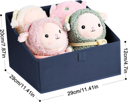 DIMJ Closet Storage Bins 6 Pack - Fabric Trapezoid Closet Organizer Bin, Foldable Storage Baskets for Shelves, Shelf Organizer, Clothing Storage Box for Toys, Books, Towel, Clothes