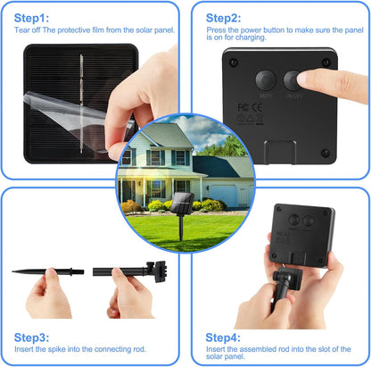 Brightever Solar Powered String Lights Outdoor Waterproof, 4-Pack Total 160FT 400 LED Solar Twinkle Lights with 8 Lighting Modes, Solar Fairy Lights for Fence, Balcony (Daylight White)