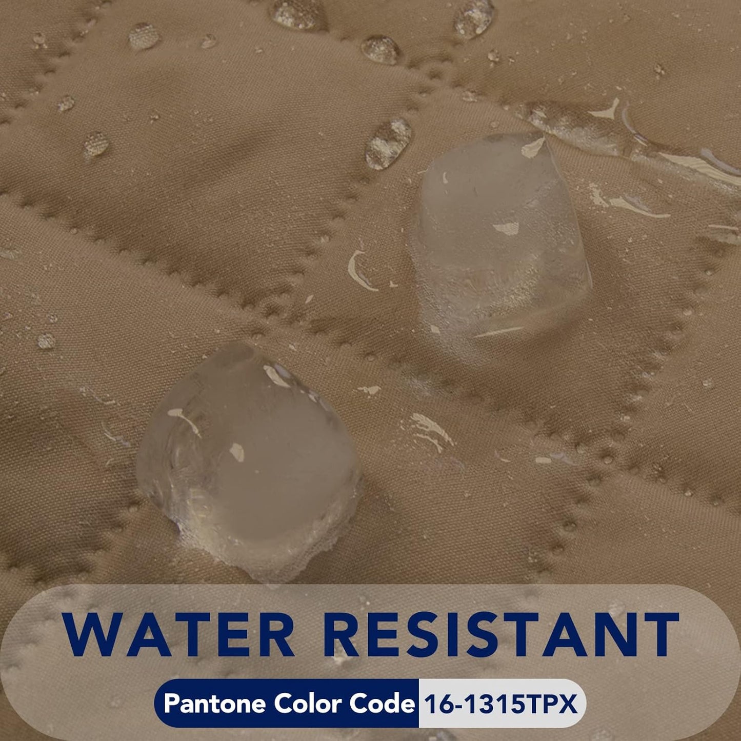 PureFit Reversible Quilted Sofa Cover, Water Resistant Slipcover Furniture Protector, Washable Couch Cover with Non Slip and Elastic Straps for Kids, Dogs, Pets (Sofa, Camel/Ivory)