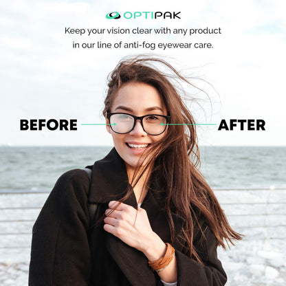 Opti-Pak Anti-Fog Pre-moistened Wipes for Glasses, Binoculars, Face Shields, Ski Masks or Swim Goggles - Prevents Fogging on Glass and Plastic Eyeglasses, Mirrors, Lenses and Windows (30pk 10 Count)