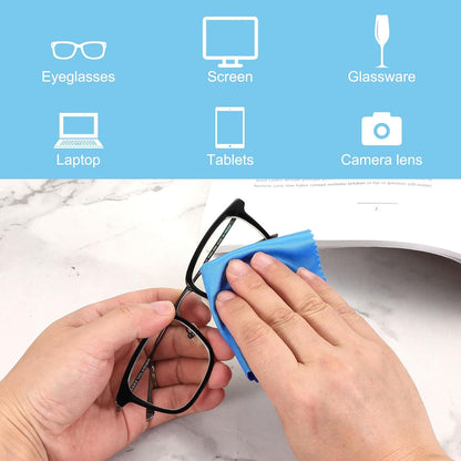 PATIKIL Eyeglass Microfiber Cleaning Cloth 7"x6", 200 Pack Glasses Cleaning Cloth Soft Wipe Screen Cloth for Camera Lens Eyeglasses Screens in Individual Vinyl Pouch, Pink