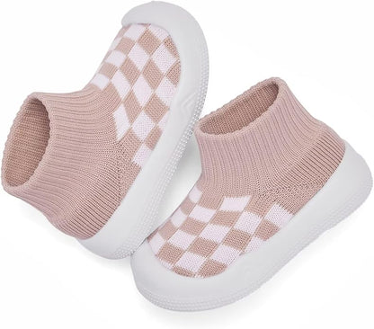 Eashi Baby Boy Girl Non-Skid Indoor Infant Walking Shoes Breathable Warm Elastic Sock Shoes with Memory Sole Protect Toes Outdoor Sneakers