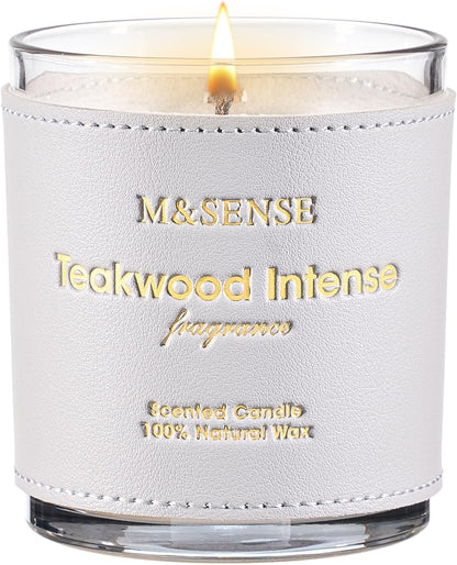 M&SENSE Mint Lavender Scented Soy Candles - Vegan, Heavy Scented, No Toxin Relaxing Candles for Stress Relief, 10oz 42-Hour Burn Time, Housewarming Gift for Women Man