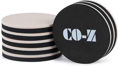 CO-Z 8pcs Felt Furniture Sliders for Hardwood Floors, 3 1/2 in Reusable Furniture Pads, Heavy Furniture Movers Sliders for Hard Surfaces, Thick Moving Pads Floor Protectors for Vinyl Tile Floors