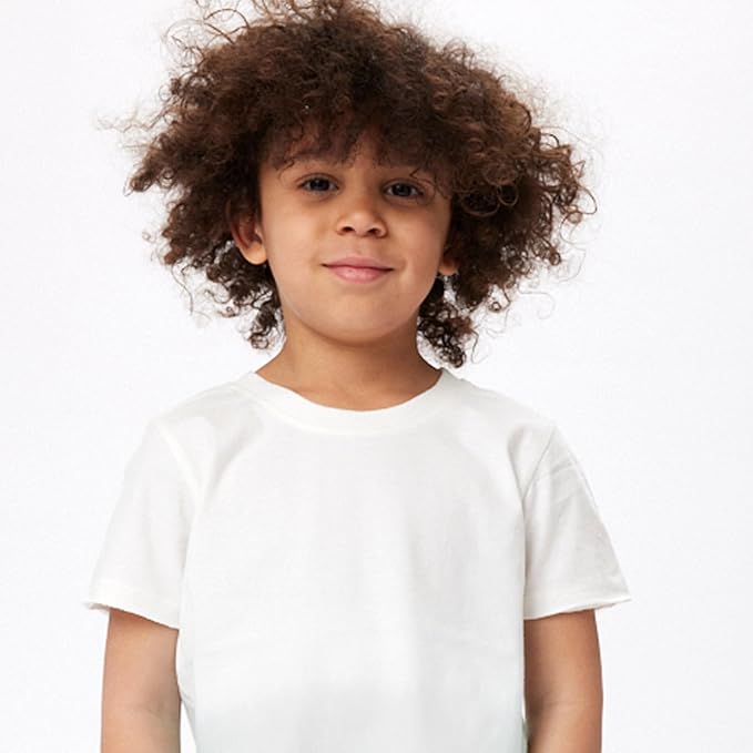 HonestBaby 10-Pack Short Sleeve T-shirts 100% Organic Cotton Baby, Toddler, Little Kids, Boys, Girls, Unisex