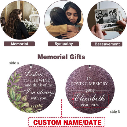 ASTARIN 36" Large Deep Tone Personalized Sympathy Wind Chimes, Memorial Wind Chime for Loss of Mother Father Loved One, Bereavement Gifts Decor Outdoor Patio Garden Graveyard