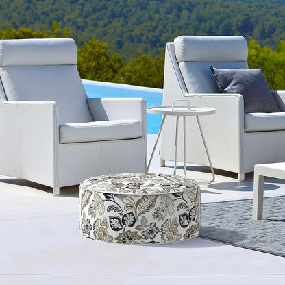 LVTXIII Inflatable Stool Ottoman Footrest with Handle, Decorative Fade-Resistant Foot Stool, Indoor or Outdoor Pouf for Home Garden and Camping Use, 21x21x9, Dailey Tan