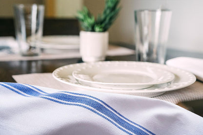 Dish Towels Set (Value Pack of 30) Size 15x25 Inch, 100% Cotton Soft & Absorbent Linen Kitchen Towels, Tea Towels, Reusable Cleaning Cloths for Household Cleaning (Blue)