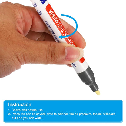 PATIKIL Grout Pen, 4 Pack Dark Grey Tile Marker Waterproof Grout Sealer Pen Tile Repair Pens Paint Pens for Wall Floor Bathroom Kitchen Refresh