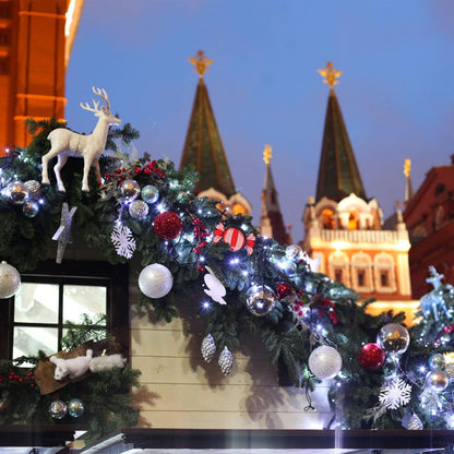 Upgrade Solar String Lights for Outside 2 Pack Total 180FT 500LED String Lights Outdoor with 8 Modes, IP65 Waterproof Outdoor Solar Twinkle Lights, Garden Tree Party Christmas Decorations, Cool White