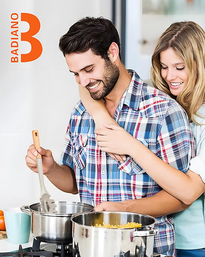 Silicone Pasta Fork, Kitchen Heat Resistant Noodle Spoon Server, BPA Free Spaghetti Strainer,12.8 inch (Khaki)