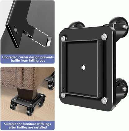 KEDSUM 2000LBS Furniture Movers with Wheels, Heavy Duty Furniture Dolly Set of 4, Dolly Kit Furniture Mover with Ball-Bearing Casters for Appliance, Sofa, Pool Table