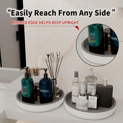 4 Pack 10 Inch Non-Skid Lazy Susan Turntable Organizers - Spinning Rack for Pantry Organization and Storage, Kitchen, Cabinet, Fridge, Bathroom Vanity, Countertop, Under Sink Organizing, Spice Rack