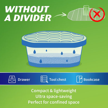 Moisture Absorbers, 12 Pack, Compact Dehumidifier for Closet, Efficient Humidity Absorber Boxes, Moisture Absorber for Closet, Odor Eliminator with Fragrance Free, Blue, 6.4oz, 300ml