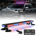 XRIDONSEN 28.4" 80 LED Roof Top Police Lights Red Blue Police Light Bar Emergency Strobe Warning Flashing Safety Double Side Traffic Advisor Lights Magnetic Mount for Law Enforcement Vehicles Trucks