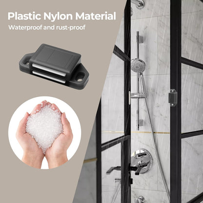 Cabinet Magnetic Catch Door Latch 30LB for Kitchen Drawer Magnets to Stay Closed Magnetic Catch Closet for Drawer（Black 24 Pack）