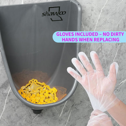 Urinal Screen Deodorizer (12 slice) Urinal Cakes Anti-Splash Odor Protection for Toilets in Bathroom Office Stadiums Schools with Free Gloves - 12 slice Ocean Breeze Scent