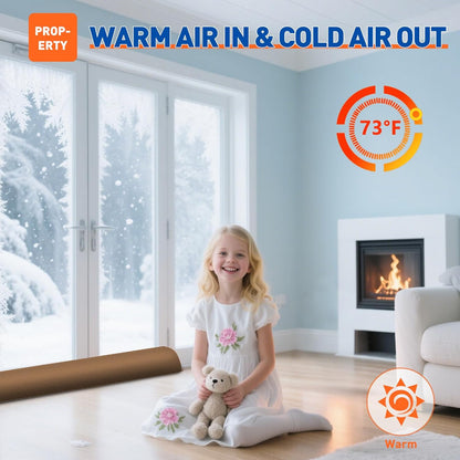 MAGZO Door Draft Stopper 36 Inches, Weighted Triangular Door Snake for Winter Noise Blocker with Hook Loops,Brown