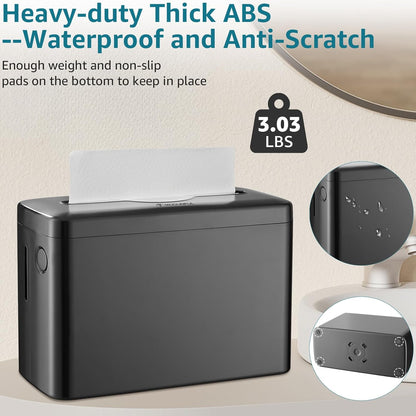 Multifold Paper Towel Dispenser Countertop, Heavy Duty Wide-Design, 300-Sheet Large Capacity Black Paper Towel Holder, Compatible with Tork, AmazonCommercial, Kleenex, Scott, Pacific Multifold Towels