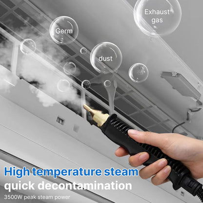 Irishom Steam Cleaner Handheld with 4pcs Accessories, Touch Screen 6 Levels Adjustable 15s Fast Steam Deep Cleaning with Portable Handle 1200ml/40.5oz Water Tank