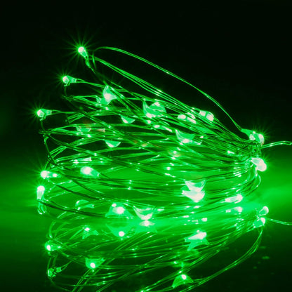 XINKAITE Waterproof LED Fairy String Lights - Starry DIY Decoration for Indoor & Outdoor Parties, Christmas, Holidays (10FT/3Meters, Green)