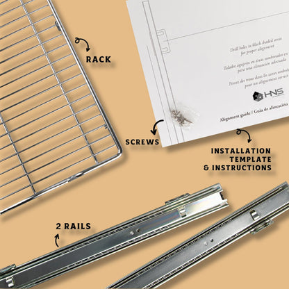 HOLDN’ STORAGE Pull Out Cabinet Organizer, Heavy Duty Caddy w/Lifetime Limited Warranty - 8”W x 21”D - Requires At Least 9-1/4” Cabinet Opening, Steel Metal Cabinet Drawers Slide Out, Chrome