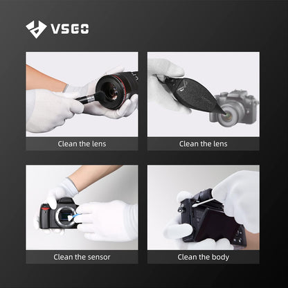VSGO Professional Camera Cleaning Gloves Anti-Static for Camera and Sensor Cleaning, Compatible with Precision Instruments, White (DDG-1)