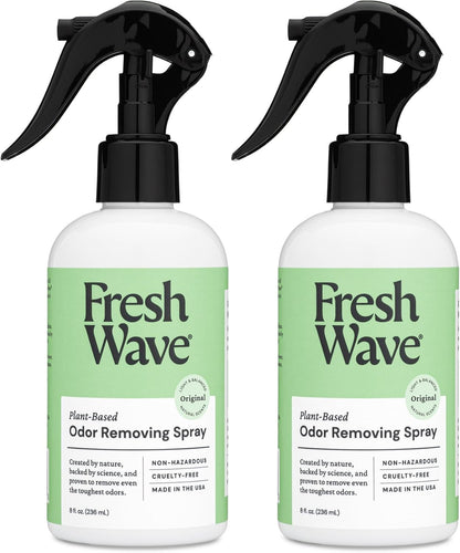 Fresh Wave Original Scent Odor Removing Spray, 8 fl. oz. | Pack of 2 | Odor Absorber for Home, Furniture, Fabrics & Trash | Safer Odor Relief