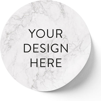 100 Custom Vinyl Stickers - Upload Your own Image, Text, Design, Logo - Personalized Logo Labels for Handmade, Packaging, Bottle, Jars, Candle, Brand Stickers (Silver Marble, 2x2)