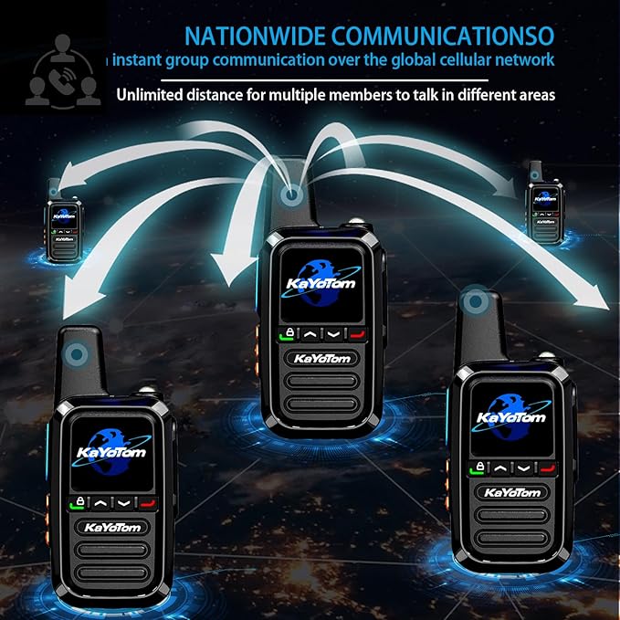 10 Pack Global Walkie Talkie-Unlimited Distance Walkie Talkie-Long Distance walkie Talkie with Clear Audio for Truck Drivers to Communicate remotely During Logistics Operations(SIM Card Included)