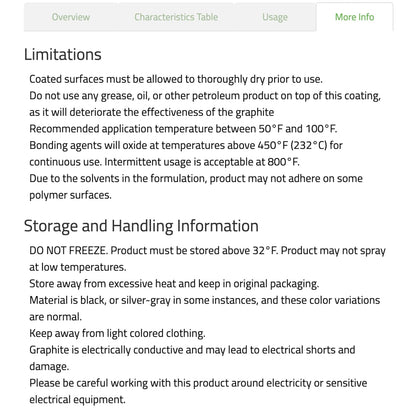 Slip Plate Dry Graphite Lubricant Spray, 12 oz Aerosol – Non-Stick, High Temp, Weather Resistant Coating for Mower Decks, Snowblower Chutes & Hitches