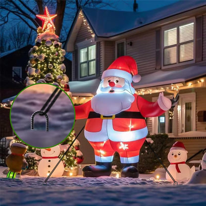 AAGUT 24Inch Rebar Stakes 20Pcs Heavy Duty 1/2 Inch J Hook Fence Anchors Curved Steel Garden Stake Yard Spikes with Sharp End for Camping Tent,Black Powder Coated