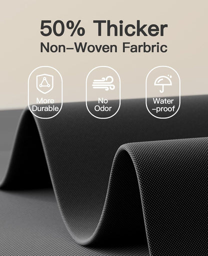 Pipishell Hanging Closet Organizer 6-Shelf, Hanging Shelves for Closet with 3 Removable Drawers & Side Pockets, Hanging Shelf Organizer for Bedroom or Garment Rack, 12'' x 12'' x 43.3'', Black