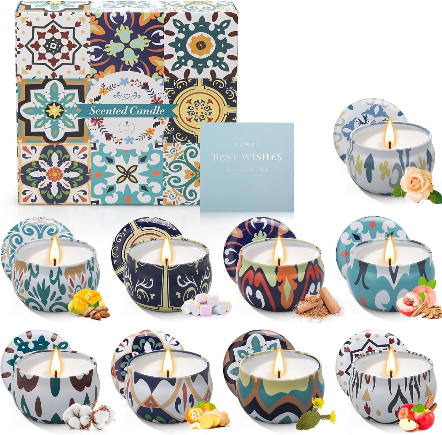 Candles Gifts for Women, 9 Pack Candles for Home Scented, Soy Scented Candle for Home, Aromatherapy Candle Gifts Set for Christmas, Birthday, Mothers Day, Valentine's Day