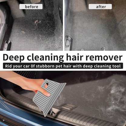 Carpet Rake for Pet Hair Removal (3 Pack),Dog Cat Fur Remover Rubber Broom,Carpet Rake - 60" Long Handle Lint Shaver Cleaner Tools,Scraper Brush for Carpet,Rug,Car Mat,Couch,Pet Bed,Furniture