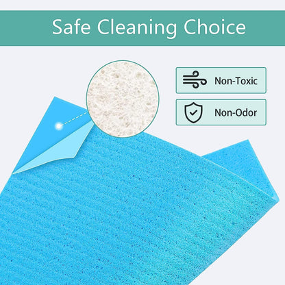 HOMEXCEL Swedish Dishcloths for Kitchen 20 Pack, Sponge Dish Cloth for Counters & Washing Dishes, Reusable and Absorbent Paper Towels, 3 Colors Assorted