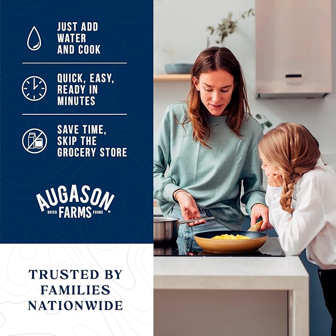 AUGASON FARMS Emergency Food Supply Bucket, 200 Servings, Dehydrated Meal Kit, Variety Pail, Long Shelf Life Just-Add-Water Meals for Prepping, Disaster Survival, Camping, Hiking, and More