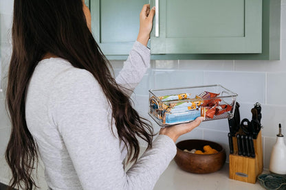 CLEARSPACE Plastic Pantry Organization and Food Storage Bin – Great Kitchen Fridge Organizer Bins, 2 Pack