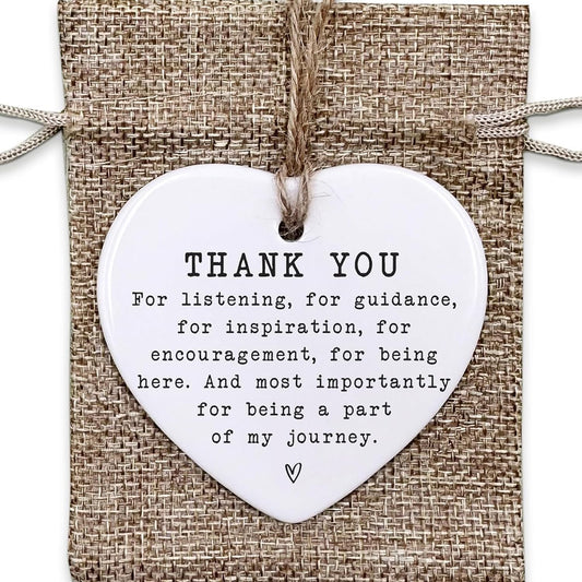 Thank You Gifts for Women & Men - Appreciation Gifts for Coworker - Ceramic Ornament